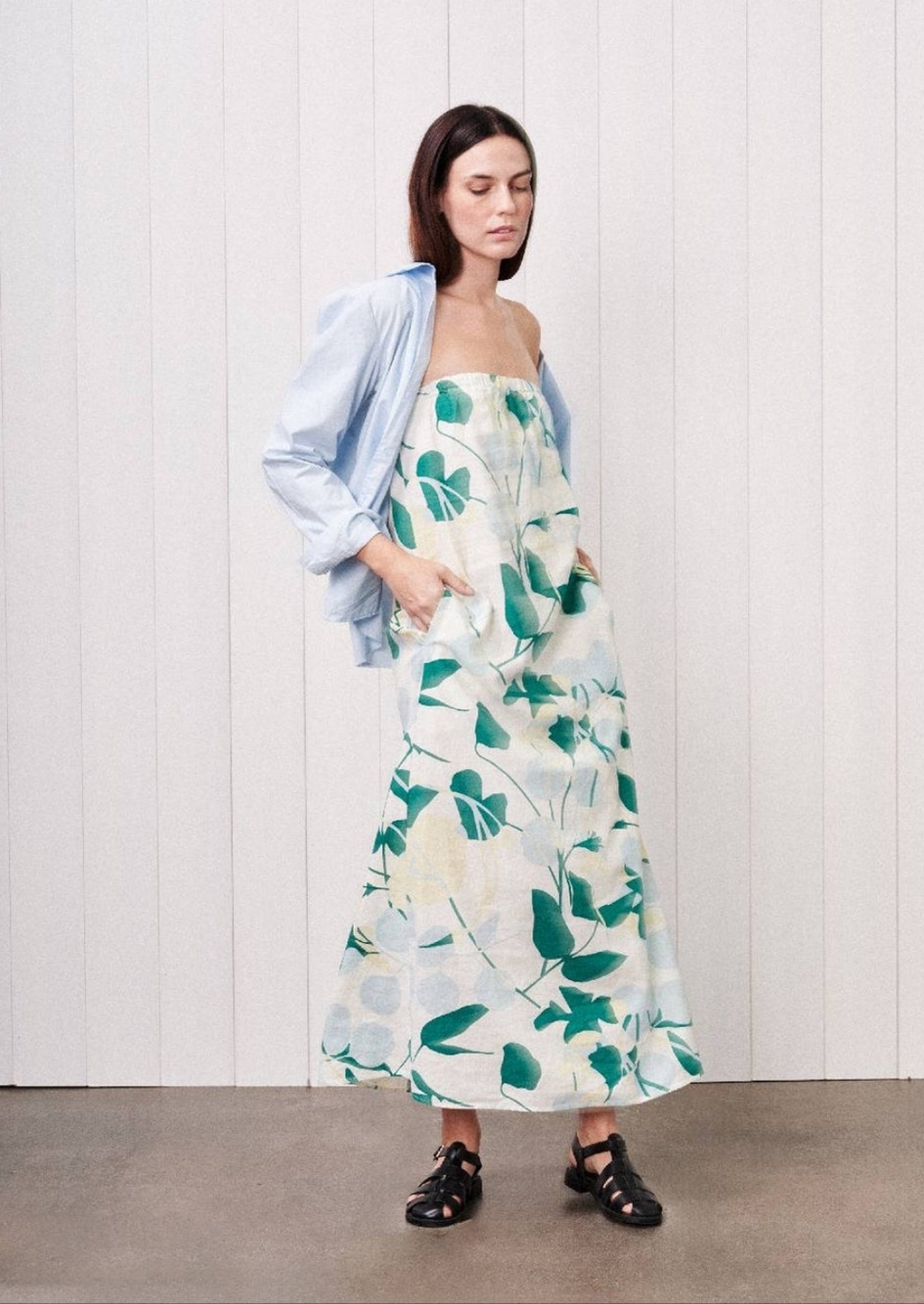 NWT Bailey 44 Blossom Printed Linen Maxi Dress - M - Picture 2 of 3